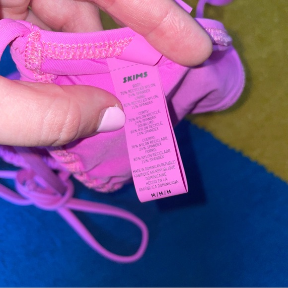 Skims Taffy Pink String Triangle Bikini Top Medium - Picture 5 of 5